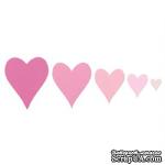 Лезвия от Sizzix - Framelits Die Set 5PK - Hearts №2, 5 шт. - ScrapUA.com