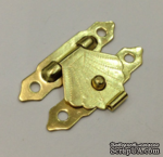 Металлическая защелка для шкатулок, под золото, 2 детали, 29х19мм - ScrapUA.com
