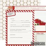 Лист двусторонней скрапбумаги Teresa Collins Designs - Santa&#039;s List - Santa&#039;s Letter, размер 30х30 см. - ScrapUA.com