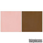 Лист двусторонней бумаги от Echo Park - Brown/Lt Pink, This &amp; That Graceful, 30x30 см - ScrapUA.com