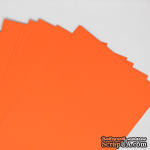Двусторонний лист бумаги, цвет оранжевый, размер А4, 120гр/м.кв - ScrapUA.com