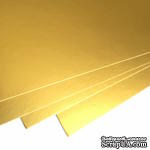 Двухсторонний лист картона, размер: 20х30 см, цвет: золото, плотность 300 г, 1 шт. - ScrapUA.com