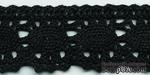 Кружево вязаное, цвет черный, ширина 30 мм, длина 90 см - ScrapUA.com