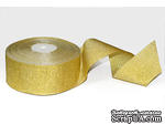 Лента металлизированная, цвет золото, ширина 25 мм, длина 90 см - ScrapUA.com