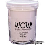 Прозрачная глянцевая  пудра для эмбоссинга от WOW - Clear Gloss - Regular (Large Jar), большая баночка - 160 мл - ScrapUA.com