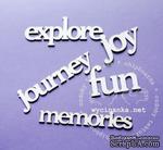 Чипборд от Wycinanka -  Набор субтитров &quot;journey, fun, memories, joy, explore&quot; - ScrapUA.com