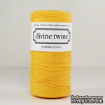 Хлопковый шнур от Divine Twine - Yellow Solid, 1 мм, цвет желтый, 1м - ScrapUA.com