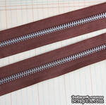 Тесьма с молнией Zipper Trim - Earth Brown, цвет коричневый, ширина 13 мм, длина 90 см - ScrapUA.com