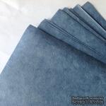 Тутовая бумага ручной работы, цвет синий, формат А4 - ScrapUA.com