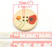 Деревянная пуговица Flower Pattern B16372, диаметр 25 мм, 1 шт. - ScrapUA.com