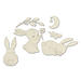 Набір чипбордів Sweet bunny 10х15 см #707, колір молочний, ТМ Фабрика декору - ScrapUA.com