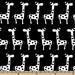 Ткань 100% хлопок - Жирафики белые на черном, 45х65 см - ScrapUA.com