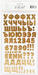 Картонные стикеры - алфавит с золотым фольгированием от Polkadot, 144 шт. - ScrapUA.com